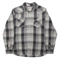 LEVI'S Mens Black & Grey Check Shirt M Cotton Western Style Long Sleeve