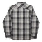LEVI'S Mens Black & Grey Check Shirt M Cotton Western Style Long Sleeve