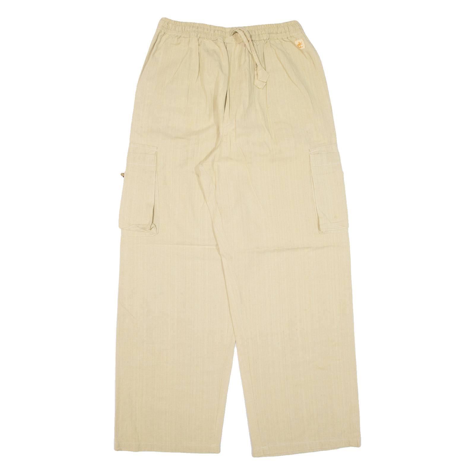 CHOTA INDIA Cargo Womens Trousers Beige Regular Wide-Leg W28 L30