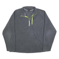 STARTER Mens Grey Half Zip Plain Pullover Jumper XL Lightweight Active
