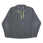 STARTER Mens Grey Half Zip Plain Pullover Jumper XL Lightweight Active