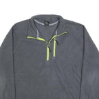 STARTER Mens Grey Half Zip Plain Pullover Jumper XL Lightweight Active