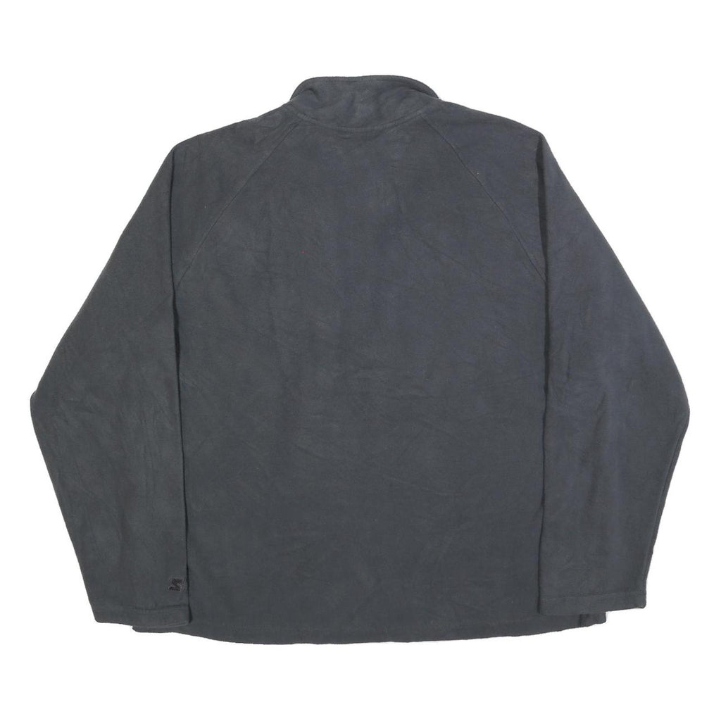 STARTER Mens Grey Half Zip Plain Pullover Jumper XL Lightweight Active