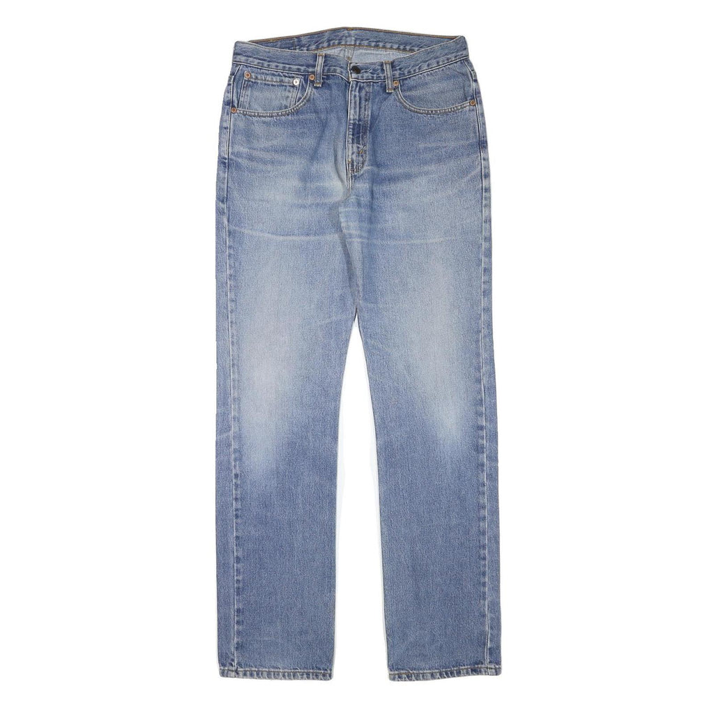 LEVI'S Mens Regular Fit Blue Denim Straight Jeans Zip W32 L32 Classic Style