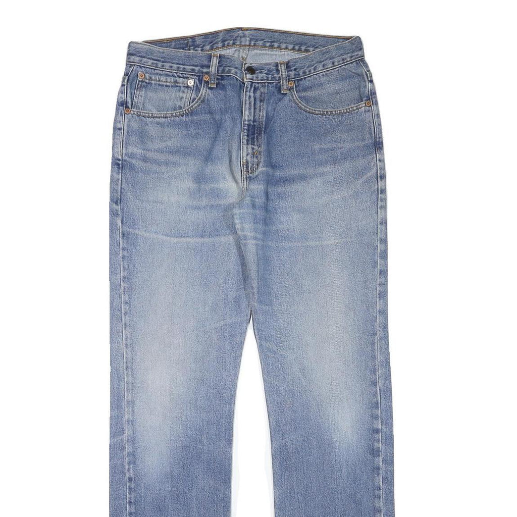 LEVI'S Mens Regular Fit Blue Denim Straight Jeans Zip W32 L32 Classic Style