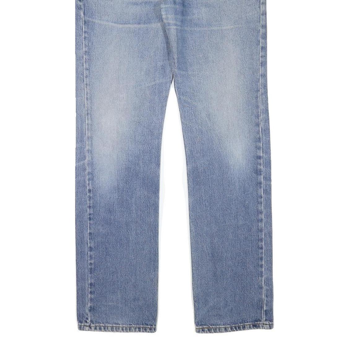 LEVI'S Mens Regular Fit Blue Denim Straight Jeans Zip W32 L32 Classic Style