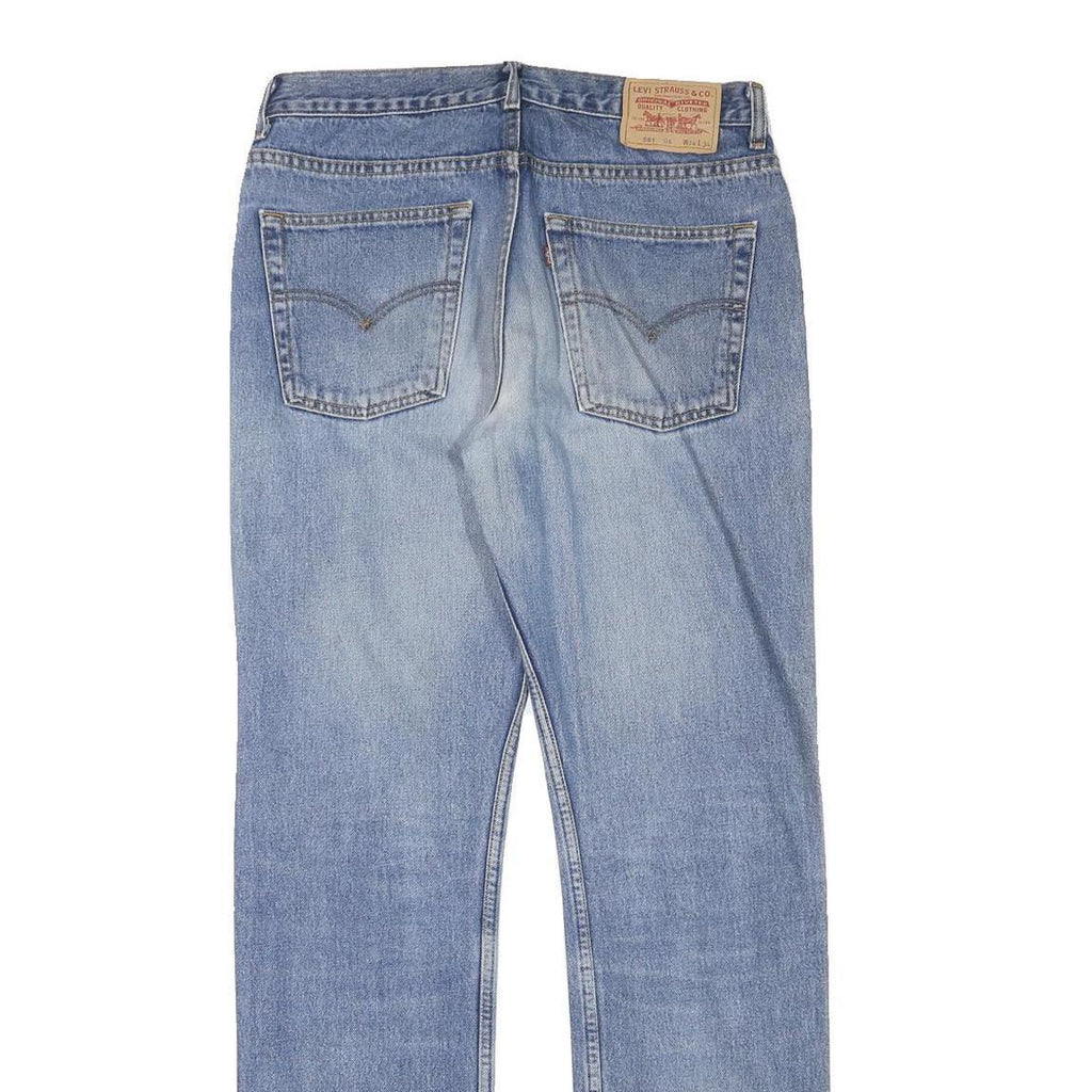 LEVI'S Mens Regular Fit Blue Denim Straight Jeans Zip W32 L32 Classic Style