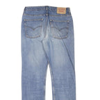 LEVI'S Mens Regular Fit Blue Denim Straight Jeans Zip W32 L32 Classic Style