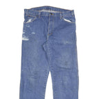 DICKIES Mens Blue Regular Fit Straight Denim Jeans W36 L34 Workwear