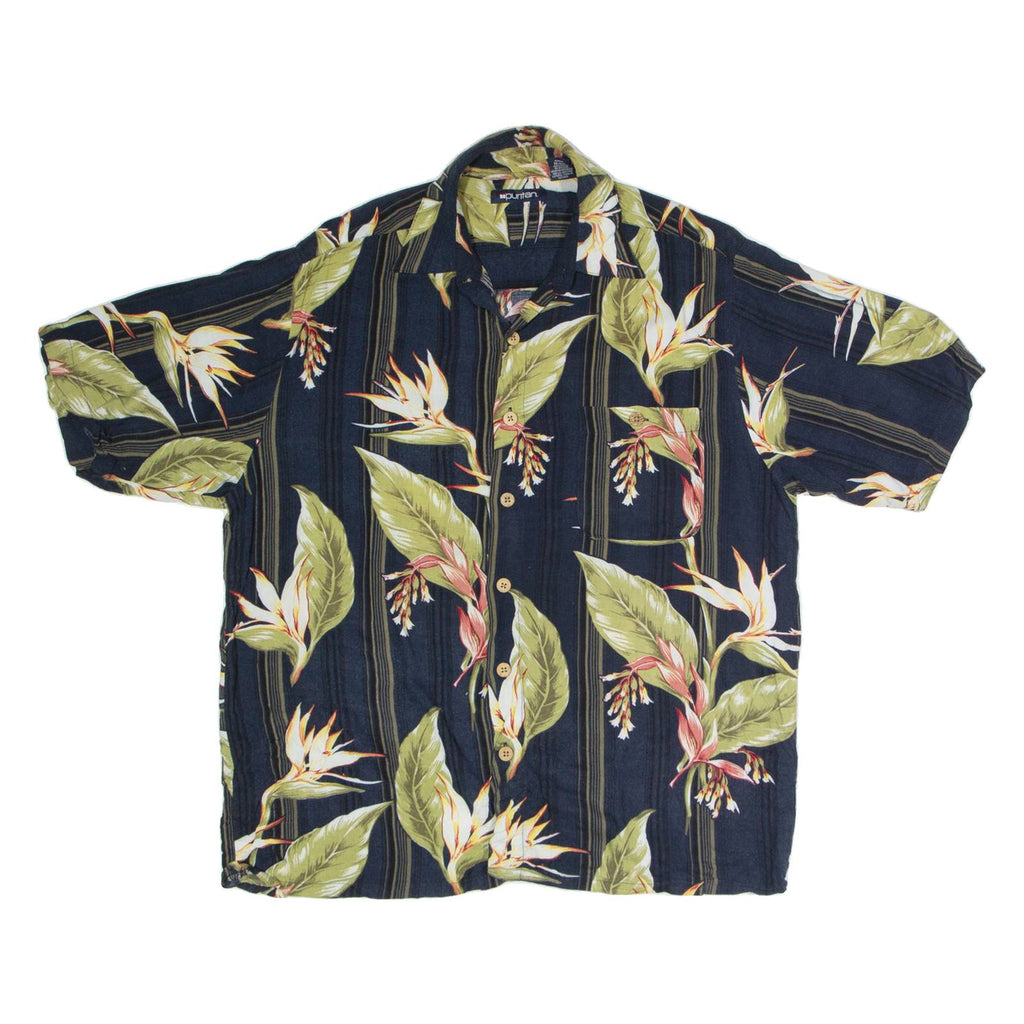 PURITAN Mens Shirt Blue Floral M