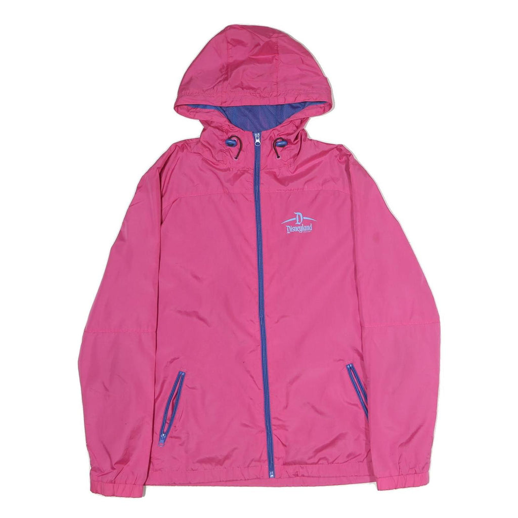 DISNEY Womens Pink & Blue Outdoor Zip Hooded Jacket XL Cotton Woven Plain