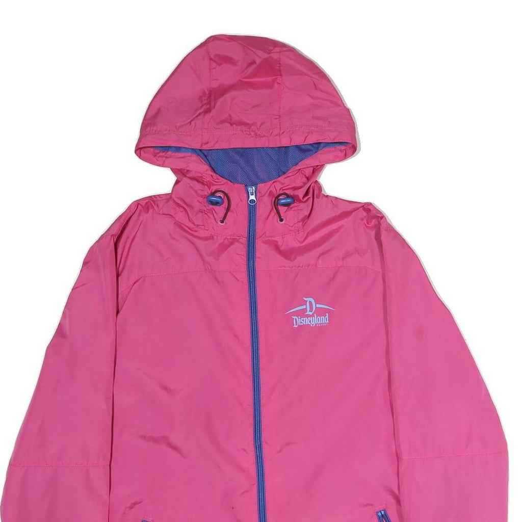DISNEY Womens Pink & Blue Outdoor Zip Hooded Jacket XL Cotton Woven Plain