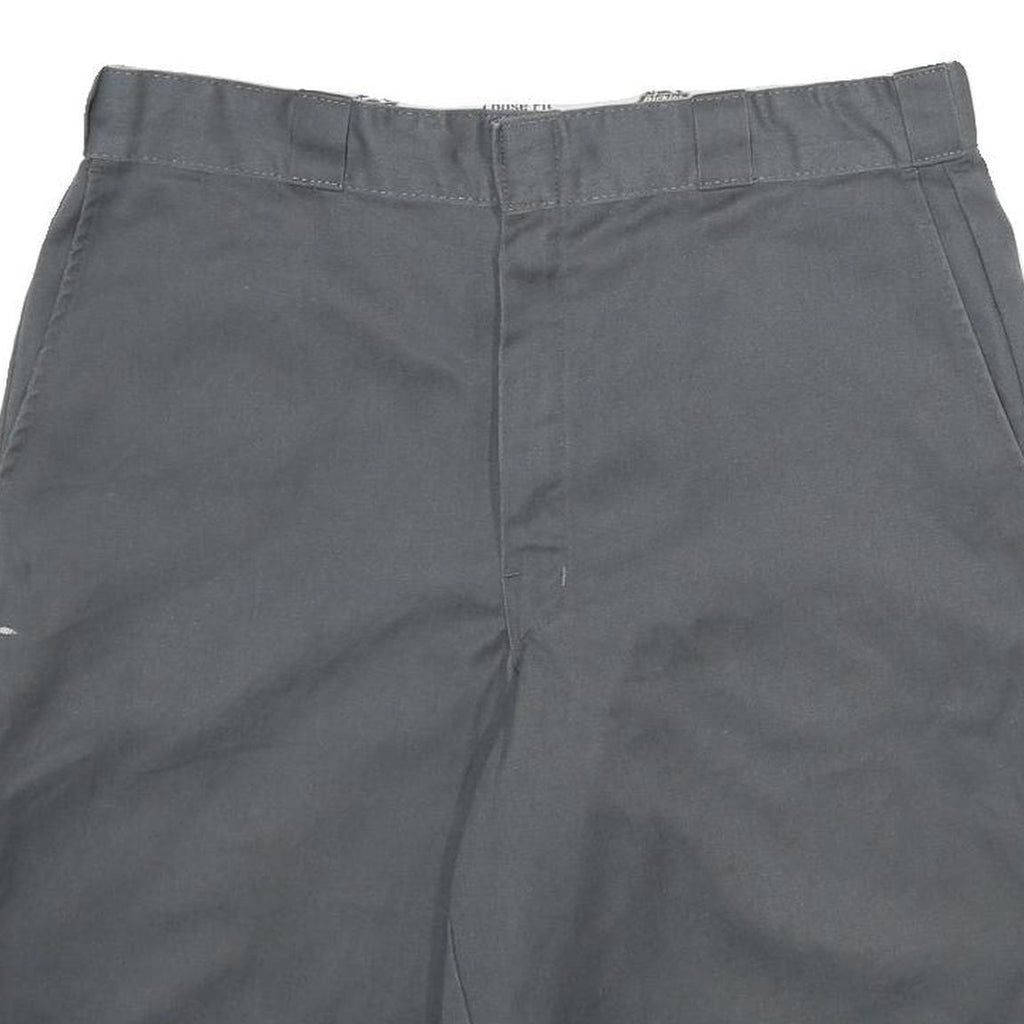 DICKIES Mens Shorts Grey Casual L W36 Workwear Pockets Polyester Blend