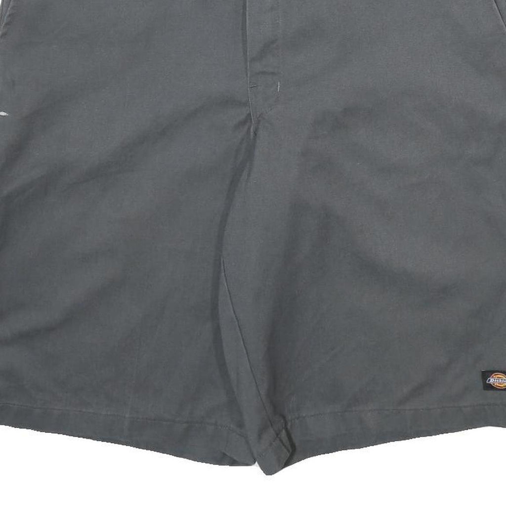 DICKIES Mens Shorts Grey Casual L W36 Workwear Pockets Polyester Blend