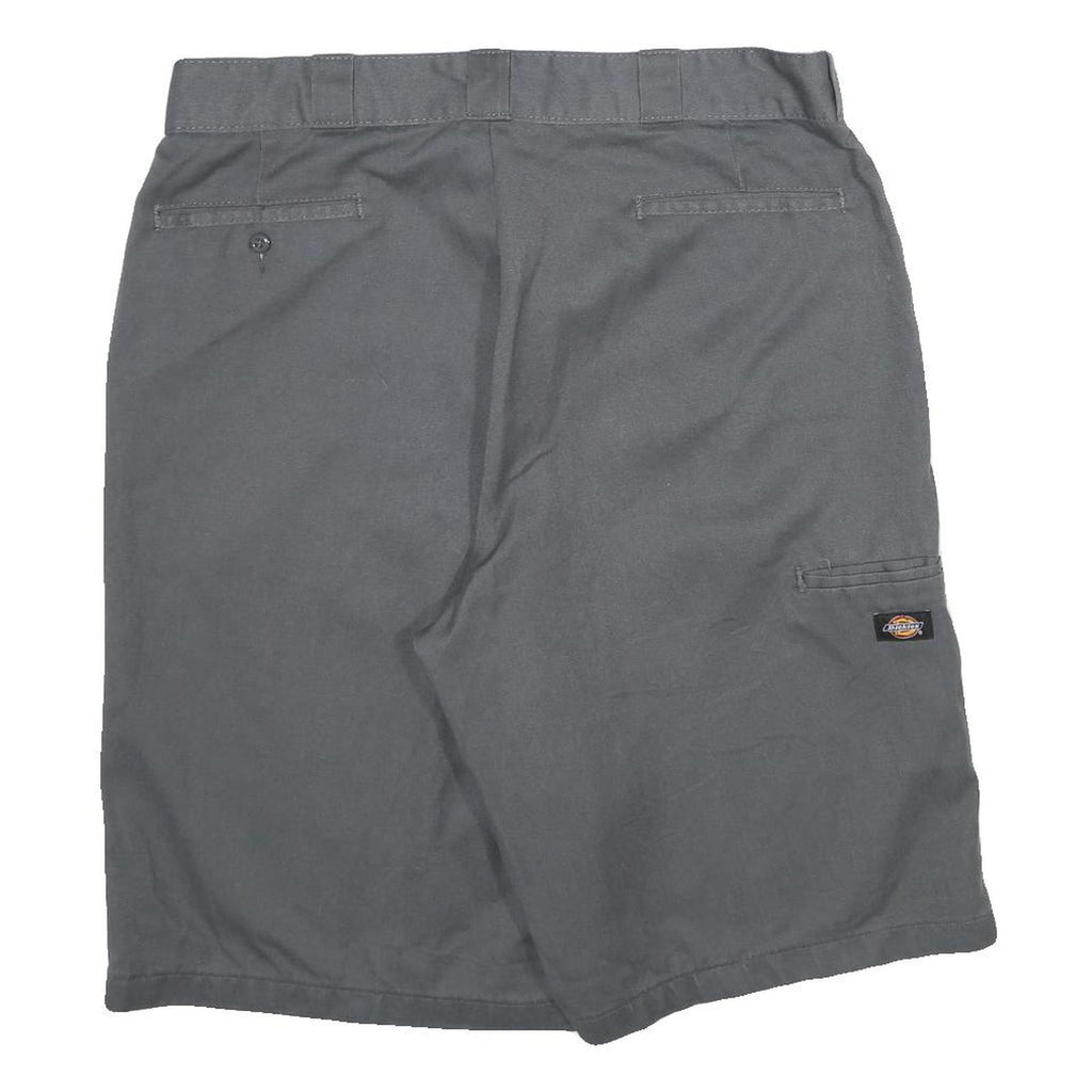 DICKIES Mens Shorts Grey Casual L W36 Workwear Pockets Polyester Blend