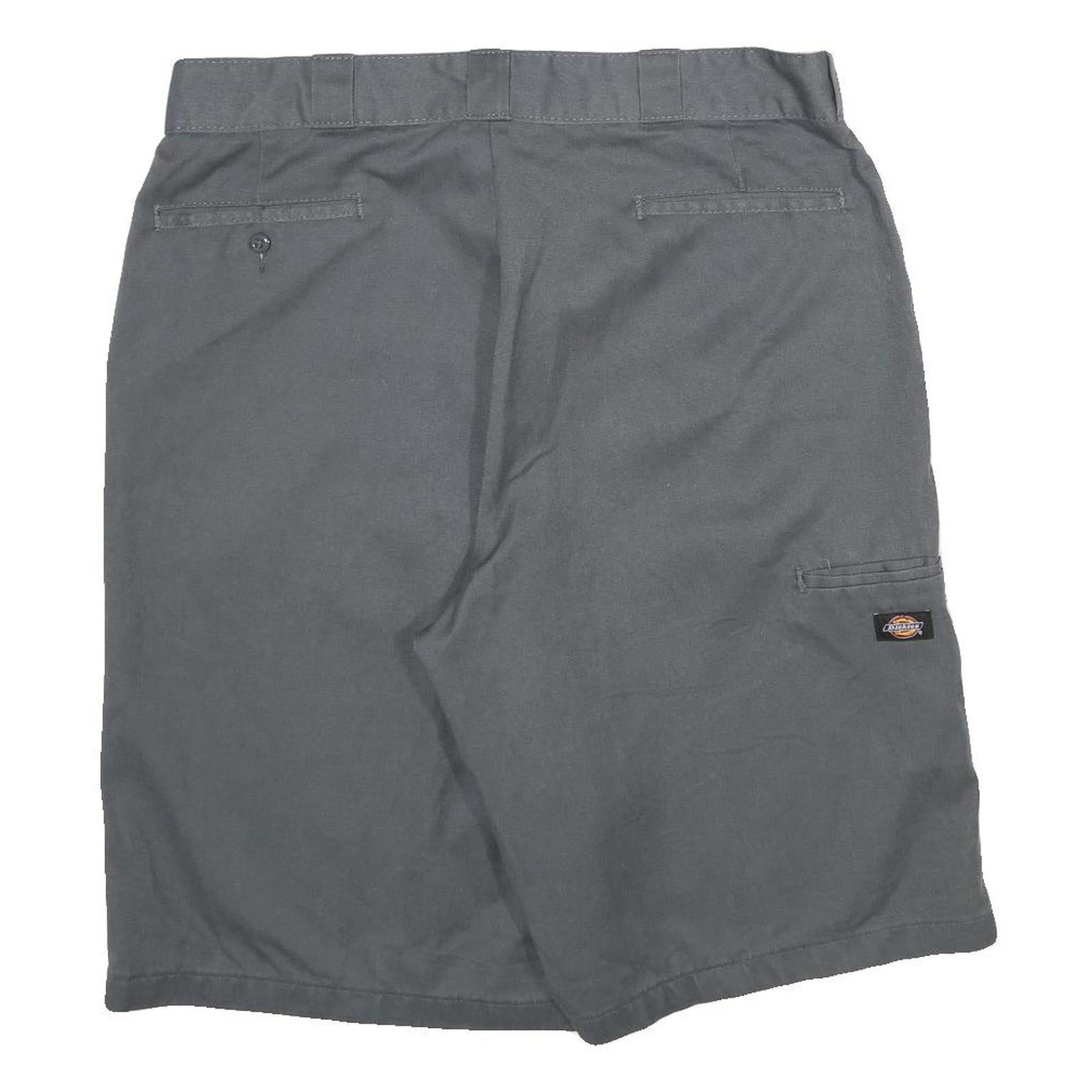 DICKIES Mens Shorts Grey Casual L W36 Workwear Pockets Polyester Blend