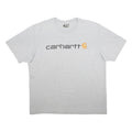 CARHARTT Mens Grey Logo Print T-Shirt XL Short Sleeve Crew Neck Cotton Blend