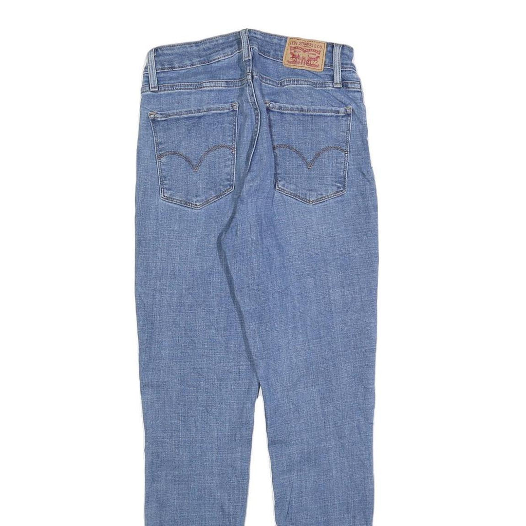 LEVI'S 721 Womens Jeans Blue Slim Skinny Denim Medium W27 L30 Stretch Zip