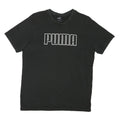 PUMA Mens Black S Graphic T-Shirt Short Sleeve Crew Neck Cotton Blend