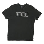 PUMA Mens Black S Graphic T-Shirt Short Sleeve Crew Neck Cotton Blend