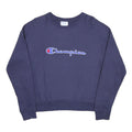 CHAMPION REVERSE WEAVE Womens Blue Crew Neck M Sweatshirt Logo Embroidered