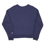CHAMPION REVERSE WEAVE Womens Blue Crew Neck M Sweatshirt Logo Embroidered