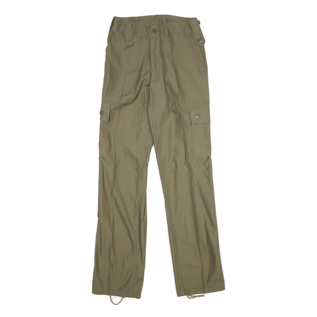 Mens Polyester Blend Beige Regular Fit Cargo Trousers W26 L33 Utility Style Zip
