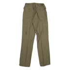 Mens Polyester Blend Beige Regular Fit Cargo Trousers W26 L33 Utility Style Zip