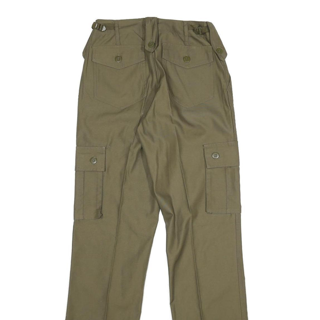 Mens Polyester Blend Beige Regular Fit Cargo Trousers W26 L33 Utility Style Zip