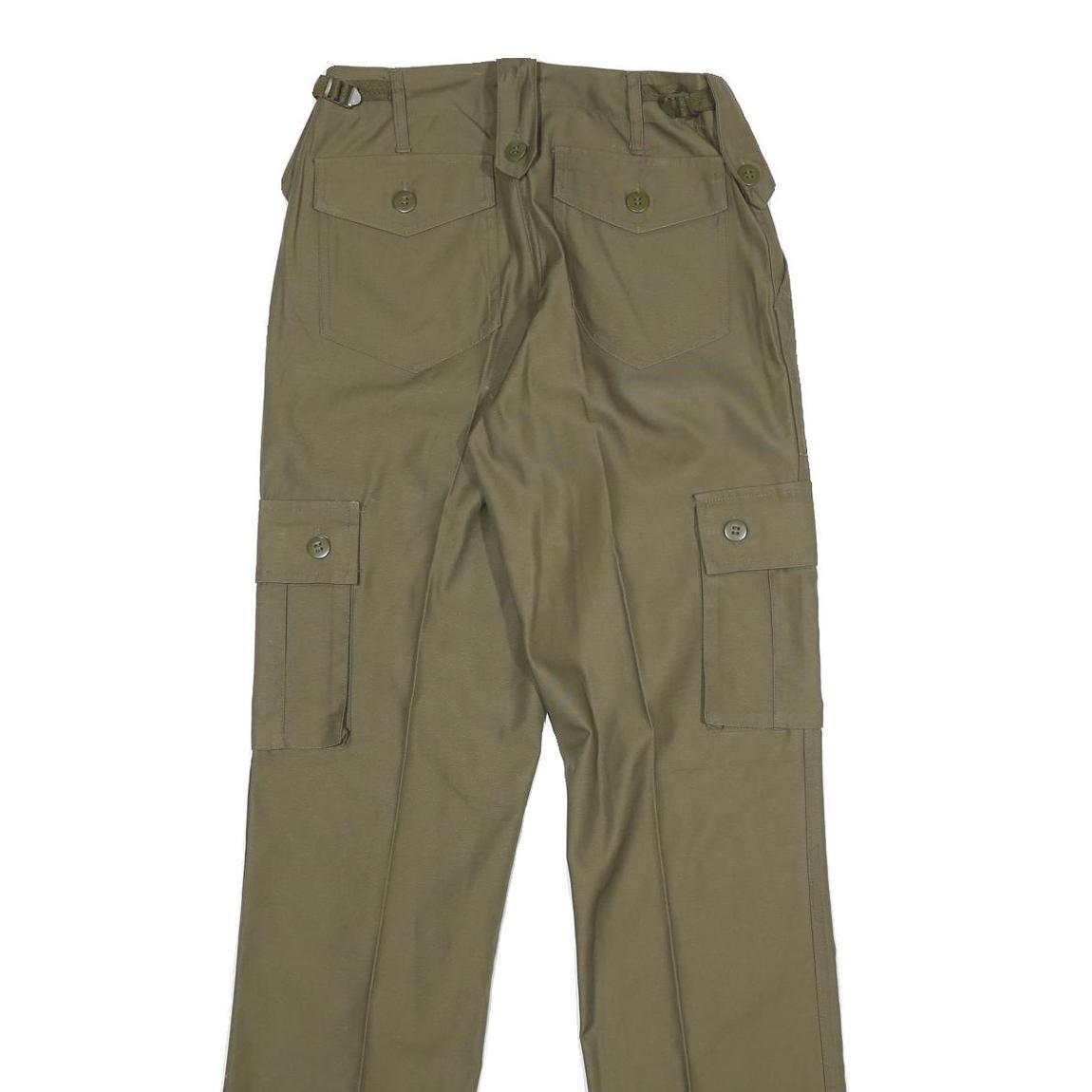 Mens Polyester Blend Beige Regular Fit Cargo Trousers W26 L33 Utility Style Zip