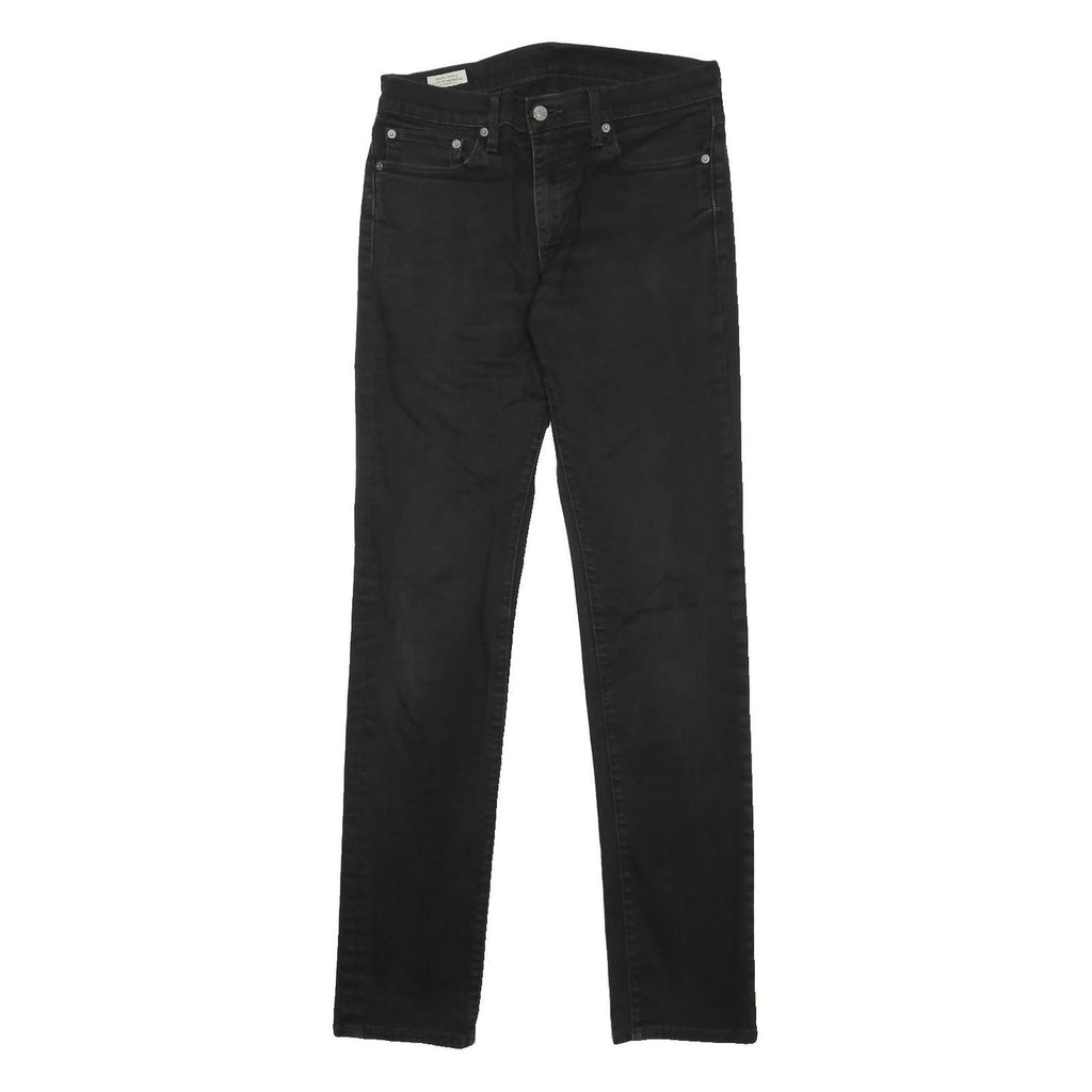LEVI'S 511 BIG E Mens Jeans Black Slim Skinny Denim Raw W32 L36 Cotton Blend Zip