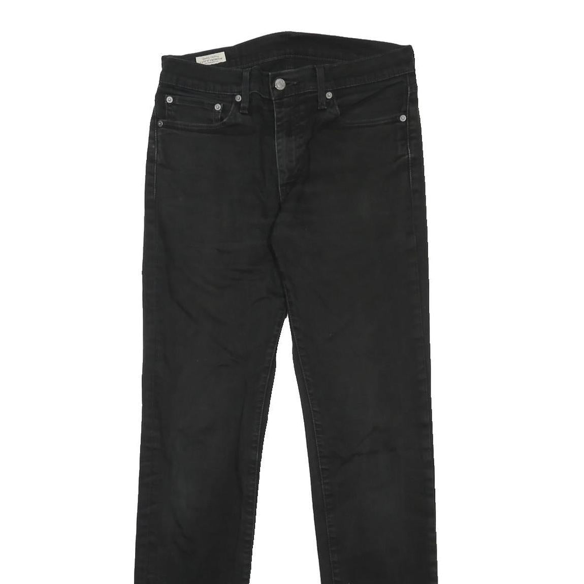 LEVI'S 511 BIG E Mens Jeans Black Slim Skinny Denim Raw W32 L36 Cotton Blend Zip