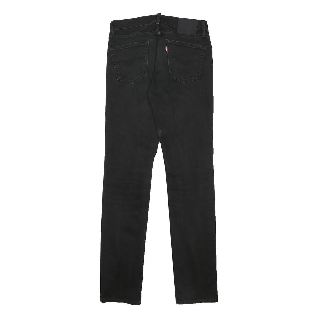 LEVI'S 511 BIG E Mens Jeans Black Slim Skinny Denim Raw W32 L36 Cotton Blend Zip