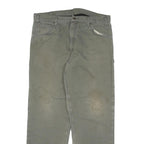 DICKIES Mens Cotton Blend Green Regular Straight Trousers W38 L31 Workwear Zip