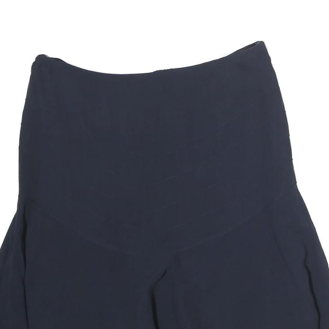RALPH LAUREN Womens Navy Blue Flare Knee Length Polyester Skirt Size M Elegant