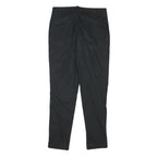 STEFANEL Womens Cotton Blend Black Slim Straight Trousers W28 L27 Classic Zip