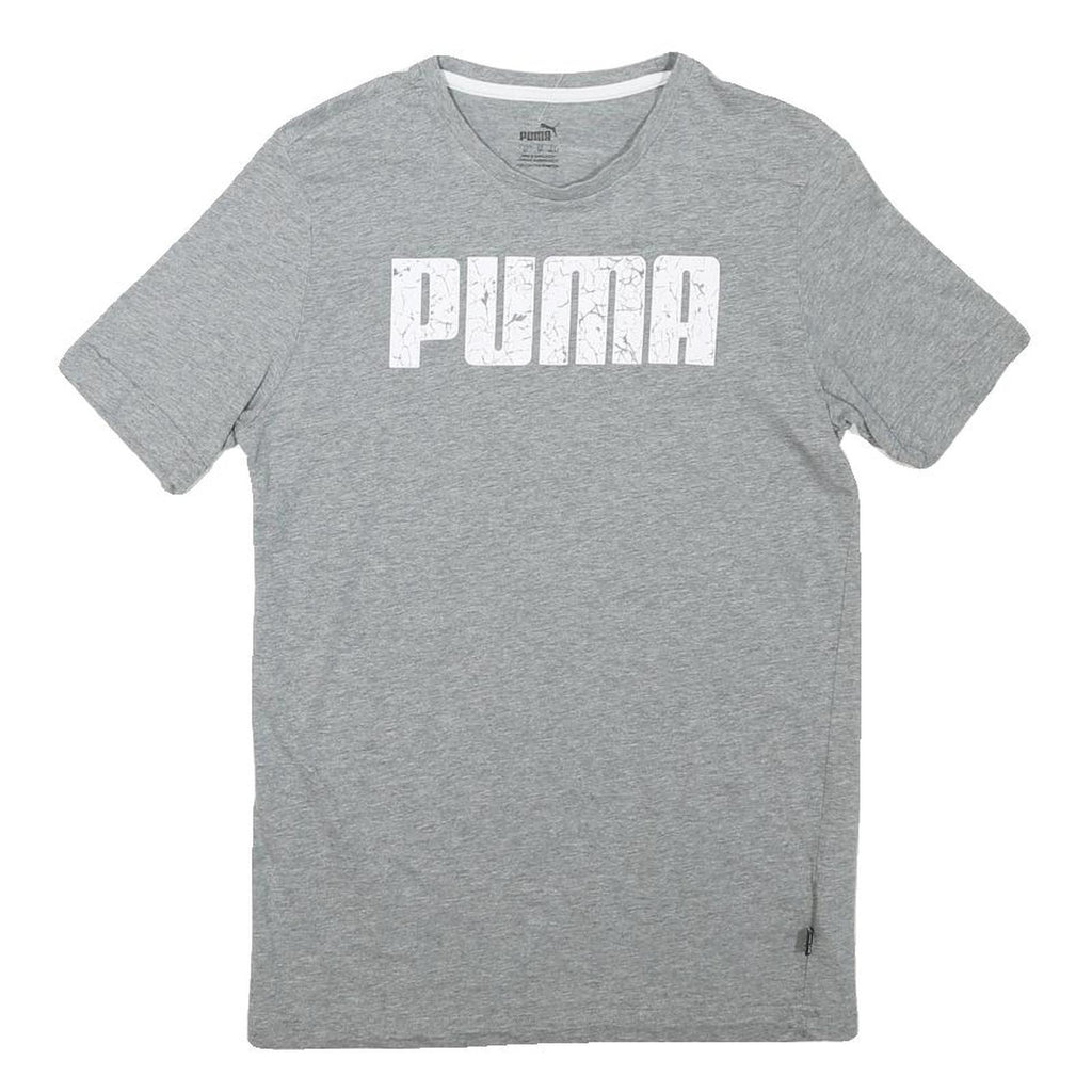 PUMA Womens Grey Classic T-Shirt XS Short Sleeve Crew Neck Cotton Blend Casual