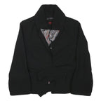 ZARA WOMAN Womens Black Button Blazer S Polyester Blend Woven Tailored Fit Plain