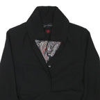 ZARA WOMAN Womens Black Button Blazer S Polyester Blend Woven Tailored Fit Plain