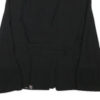 ZARA WOMAN Womens Black Button Blazer S Polyester Blend Woven Tailored Fit Plain