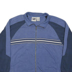 LEE Mens Blue & Navy Zip Jacket 2XL Cotton Blend Track Casual Lightweight