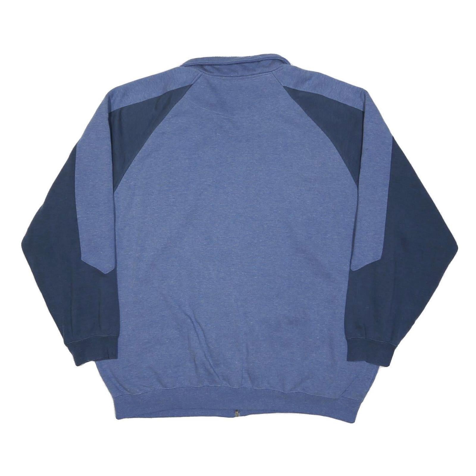 LEE Mens Blue & Navy Zip Jacket 2XL Cotton Blend Track Casual Lightweight