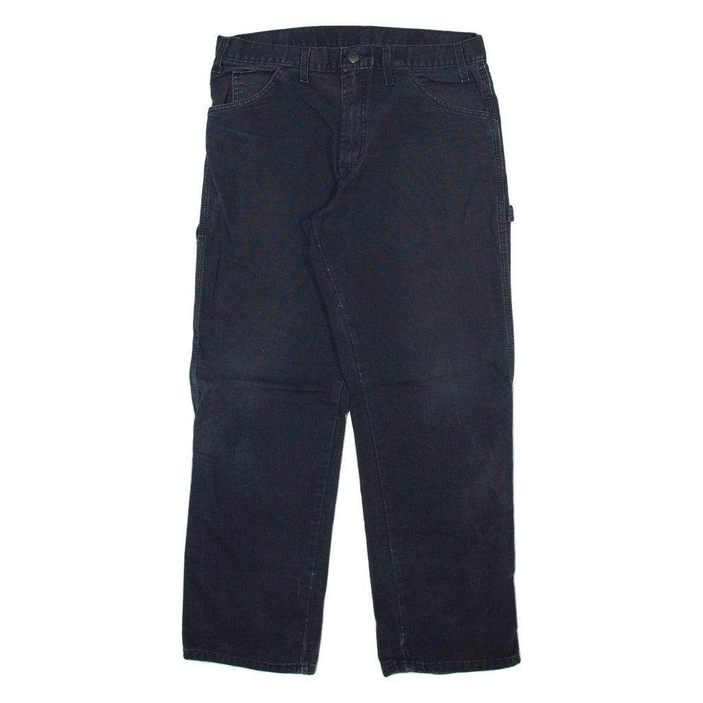 DICKIES Carpenter Mens Trousers Blue Regular Straight W32 L29