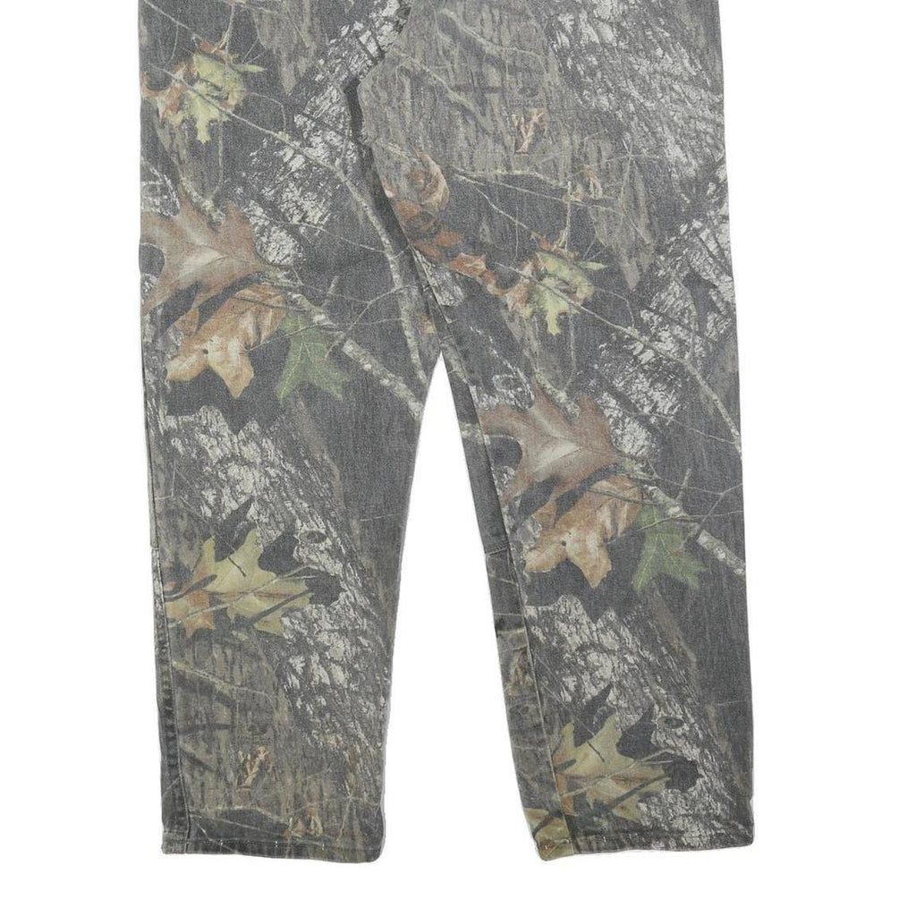 WRANGLER Mens Cotton Relaxed Straight Camouflage Trousers W38 L32 Outdoor Casual