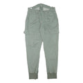 Womens Relaxed Fit Cotton Blend Sage Green W30 L28 Cargo Trousers Casual Comfort