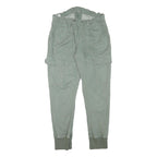 Womens Relaxed Fit Cotton Blend Sage Green W30 L28 Cargo Trousers Casual Comfort