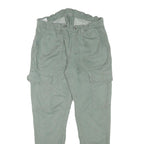 Womens Relaxed Fit Cotton Blend Sage Green W30 L28 Cargo Trousers Casual Comfort