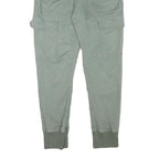 Womens Relaxed Fit Cotton Blend Sage Green W30 L28 Cargo Trousers Casual Comfort