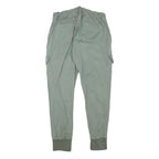 Womens Relaxed Fit Cotton Blend Sage Green W30 L28 Cargo Trousers Casual Comfort