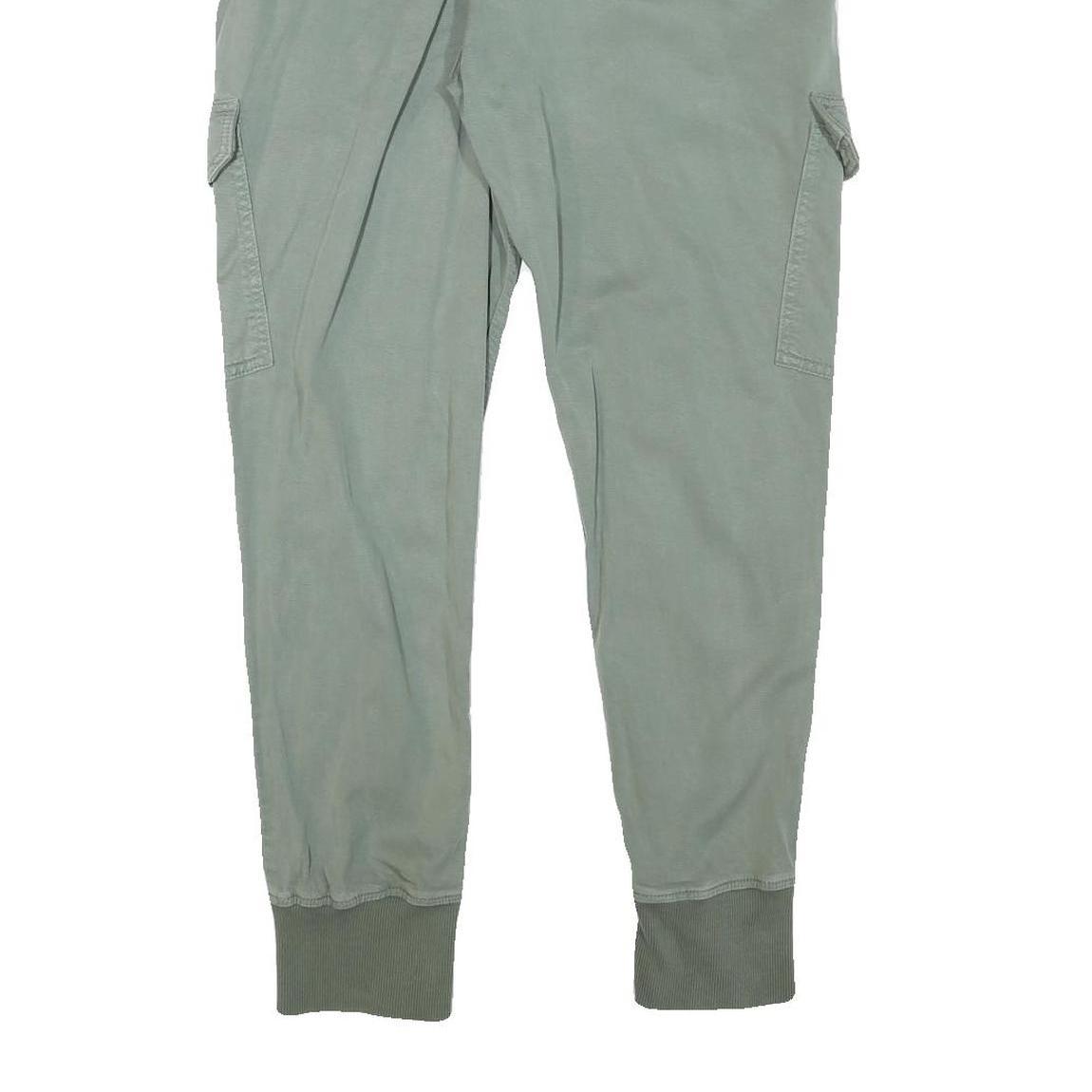 Womens Relaxed Fit Cotton Blend Sage Green W30 L28 Cargo Trousers Casual Comfort